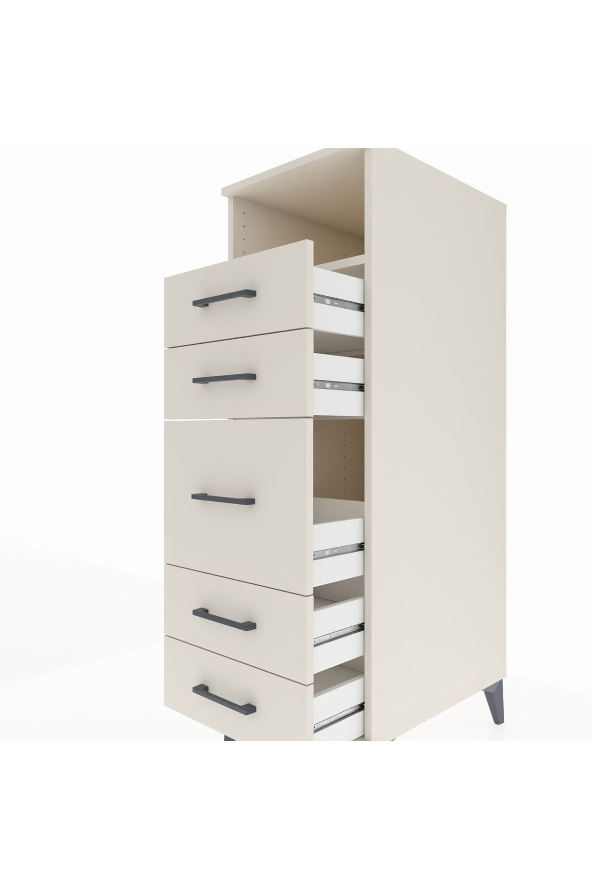 Kronos Dolap Tek Raflı 5 Çekmeceli 44x59x134 - S82M020V1C