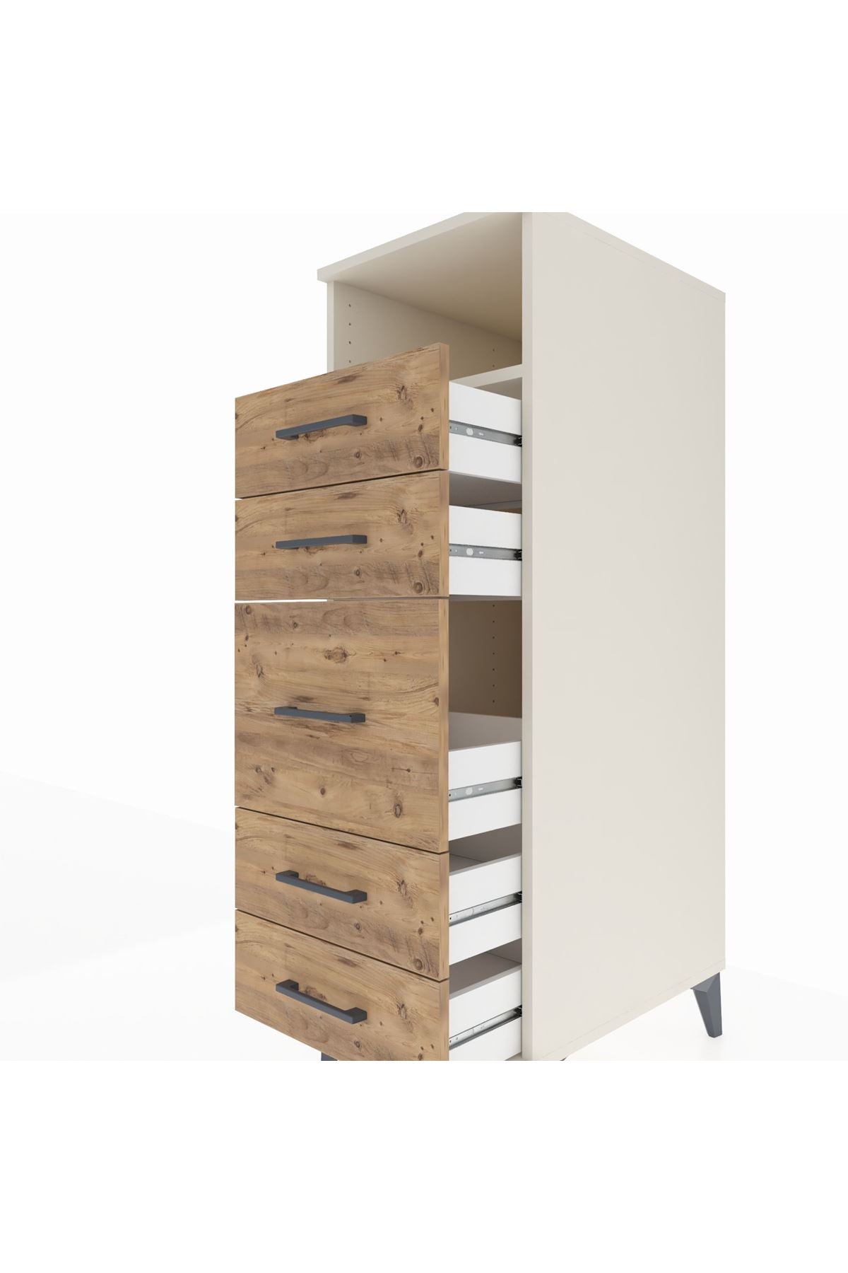 Kronos Dolap Tek Raflı 5 Çekmeceli 44x59x134 - S82M020V3C