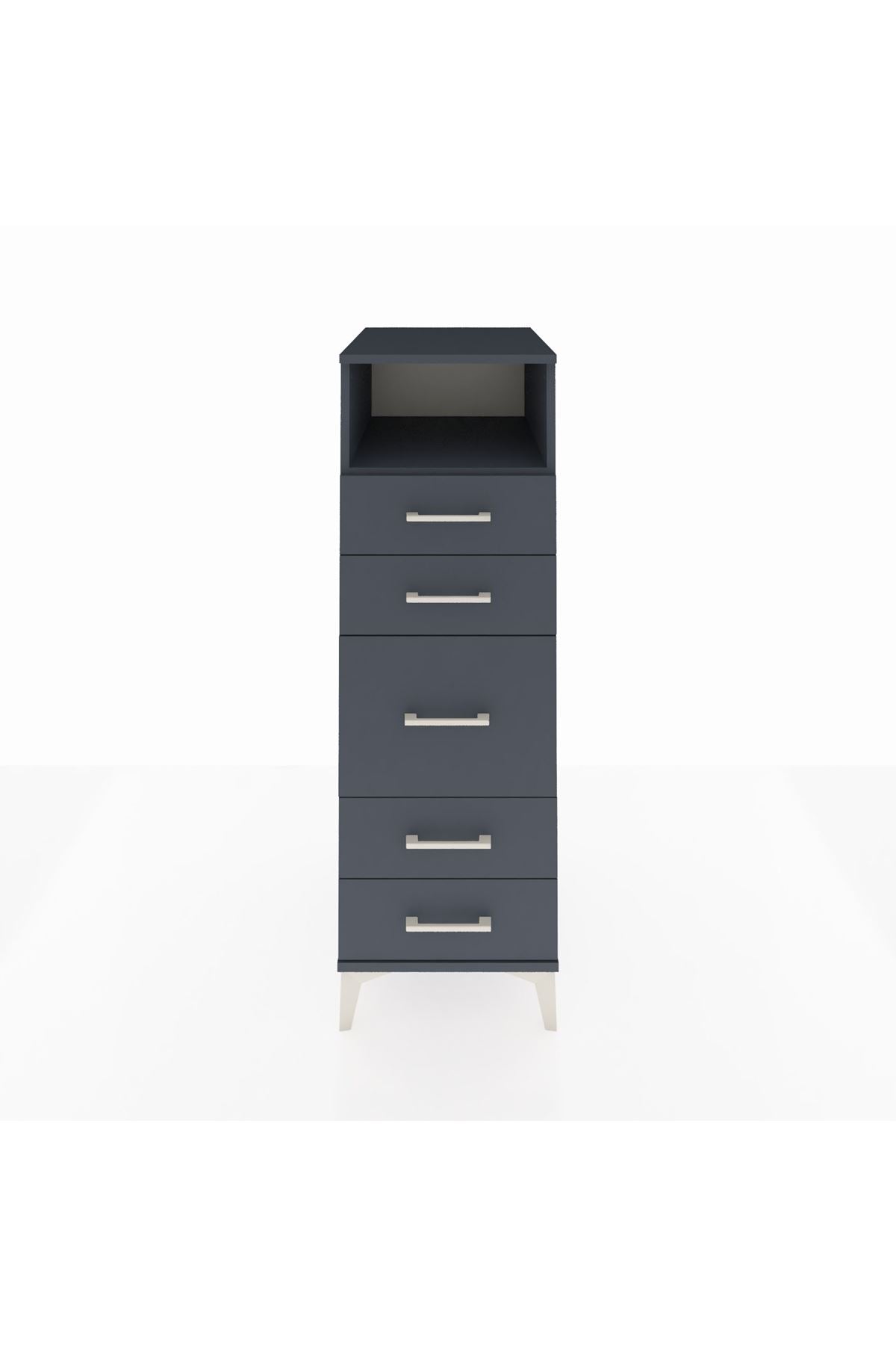 Kronos Dolap Tek Raflı 5 Çekmeceli 44x59x134 - S82M020V5C