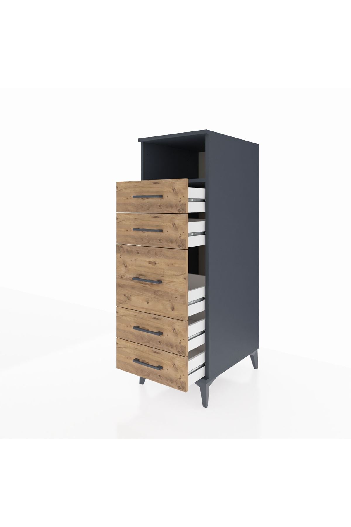Kronos Dolap Tek Raflı 5 Çekmeceli 44x59x134 - S82M020V6C