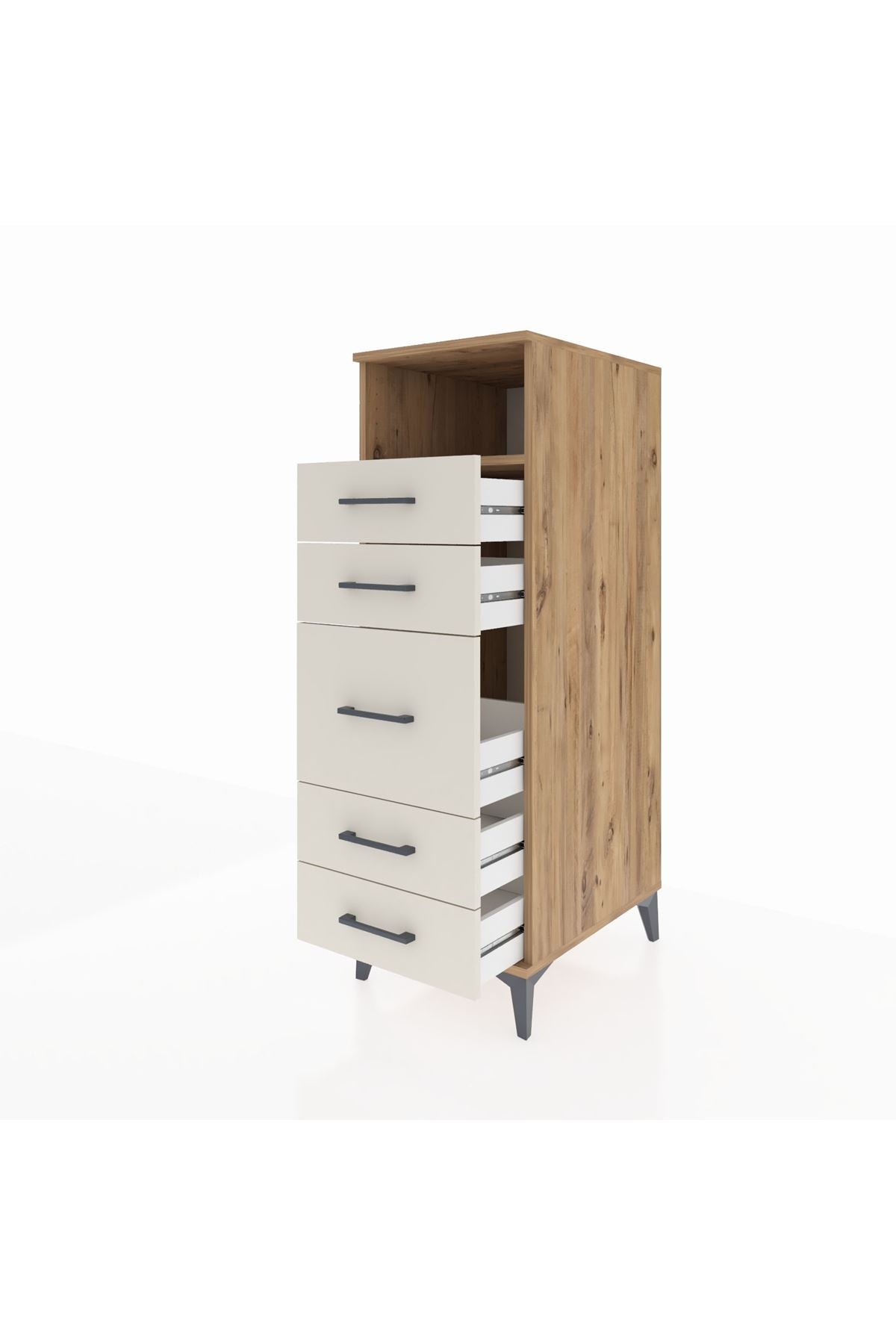 Kronos Dolap Tek Raflı 5 Çekmeceli 44x59x134 - S82M020V7C