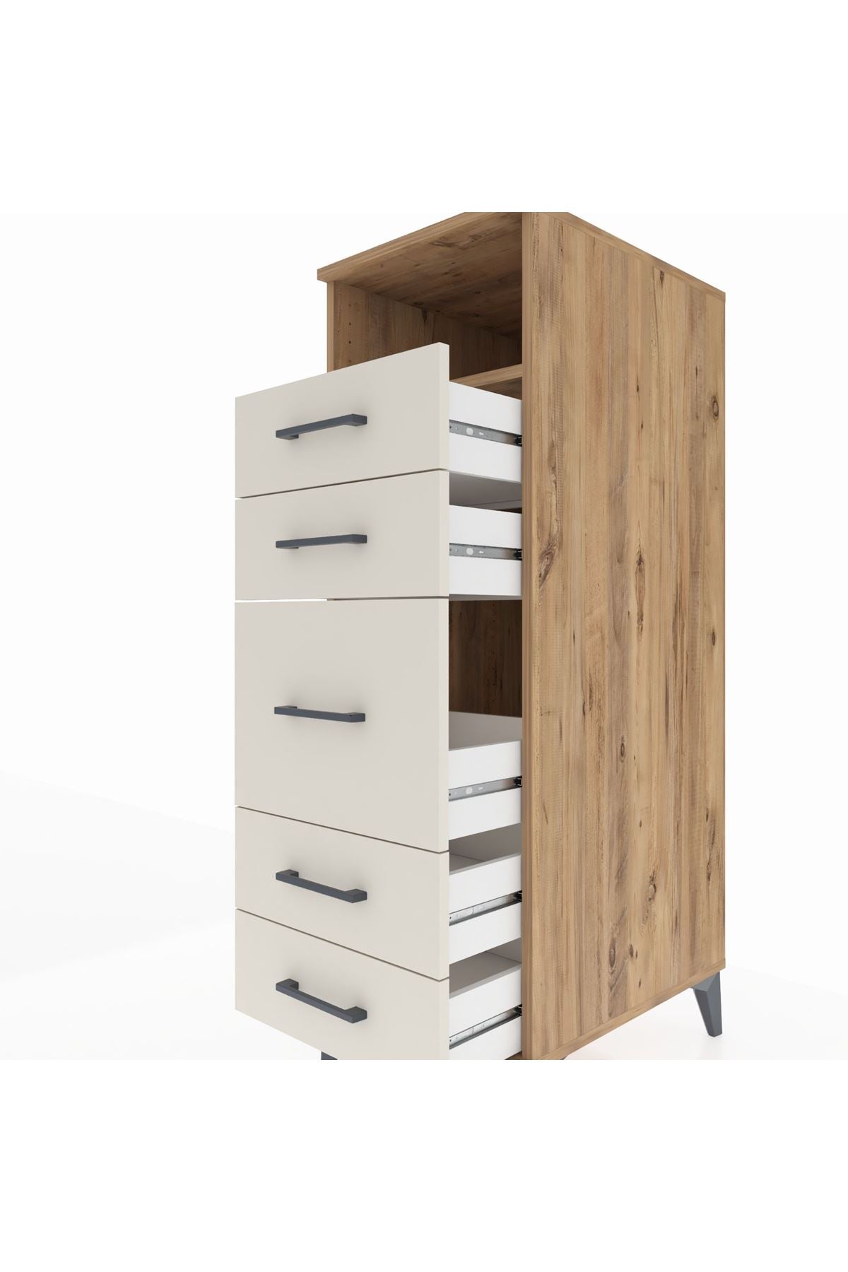 Kronos Dolap Tek Raflı 5 Çekmeceli 44x59x134 - S82M020V7C