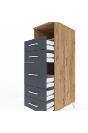 Kronos Dolap Tek Raflı 5 Çekmeceli 44x59x134 - S82M020V8C
