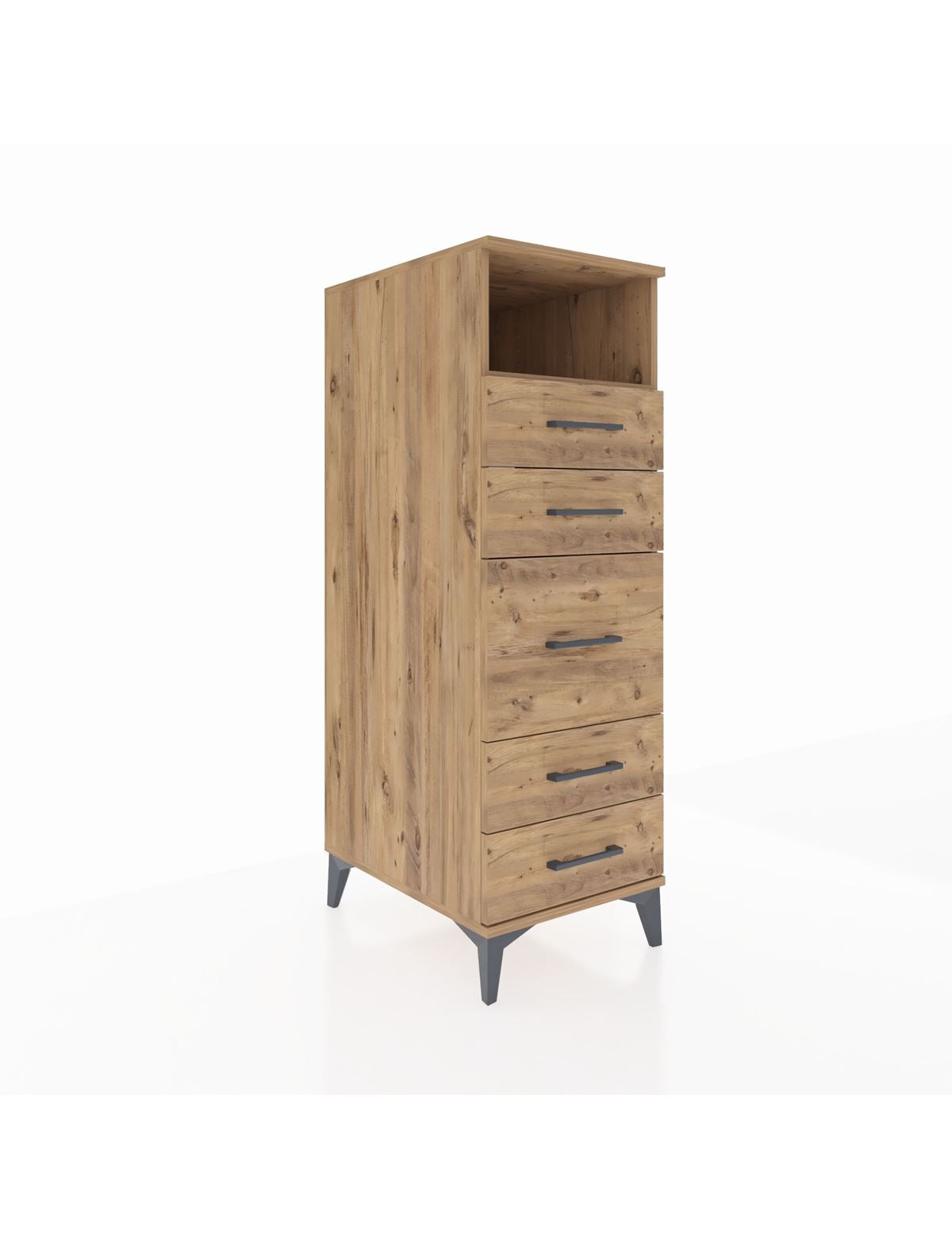 Kronos Dolap Tek Raflı 5 Çekmeceli 44x59x134 - S82M020V9C