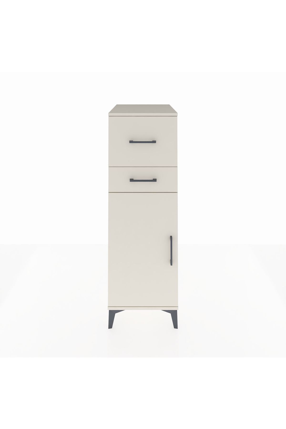 Kronos Dolap Tek Raflı 2 Çekmeceli Tek Kapaklı 44x59x134 - S82M022V1C