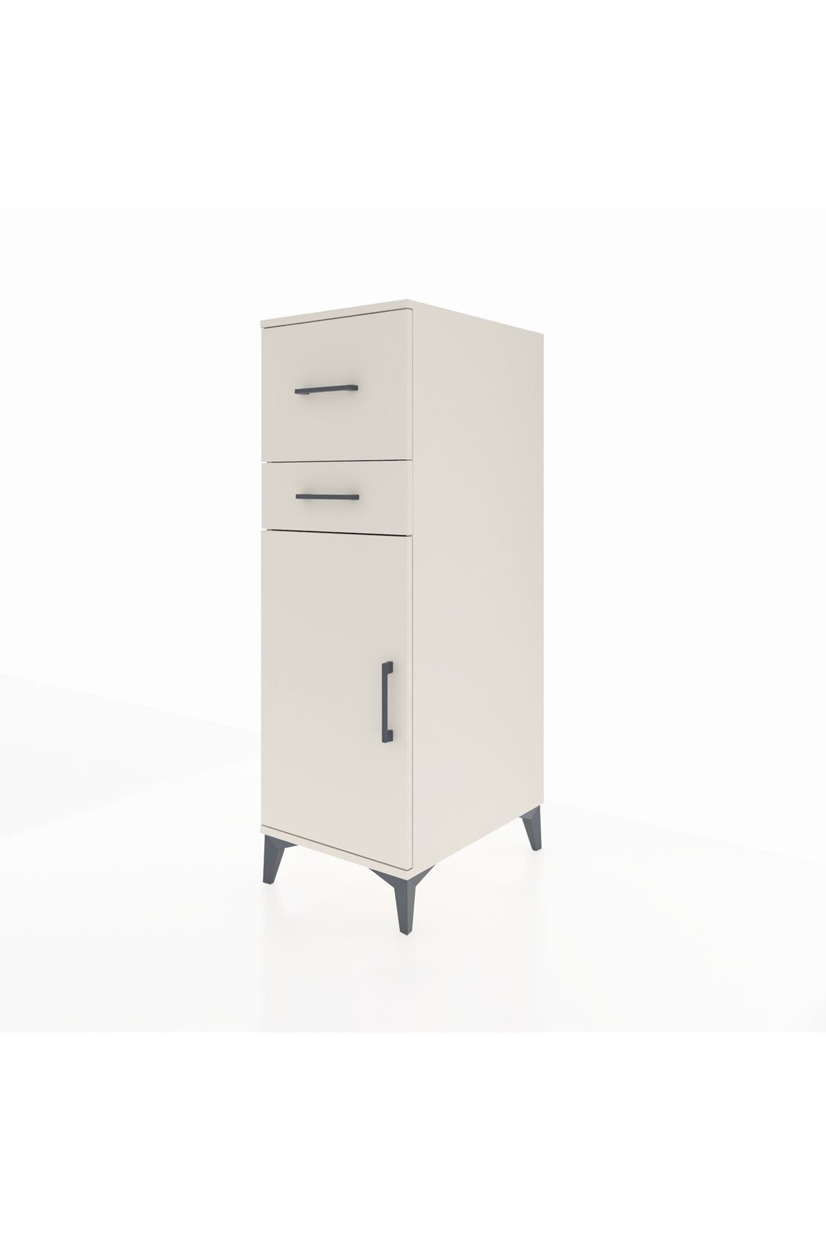 Kronos Dolap Tek Raflı 2 Çekmeceli Tek Kapaklı 44x59x134 - S82M022V1C