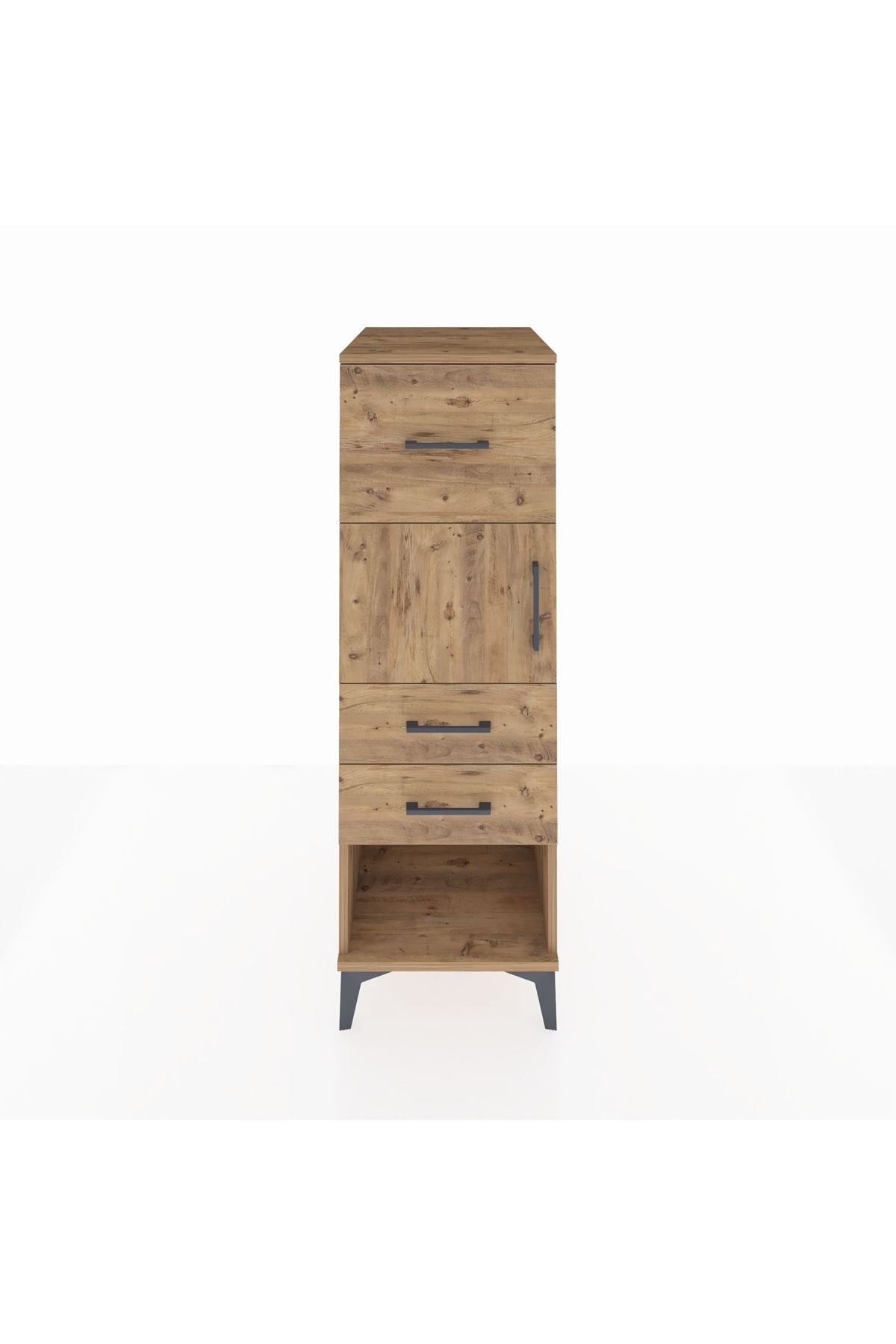 Kronos Dolap Tek Raflı 3 Çekmeceli Tek Kapaklı 44x59x134 - S82M024V9C