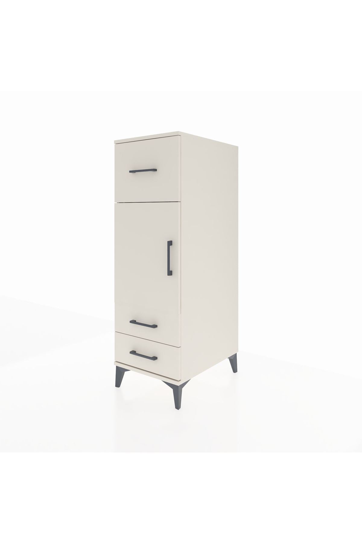 Kronos Dolap 2 Raflı 3 Çekmeceli Tek Kapaklı 44x59x134 - S82M025V1C