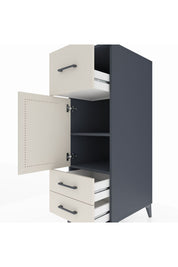 Kronos Dolap 2 Raflı 3 Çekmeceli Tek Kapaklı 44x59x134 - S82M025V4C