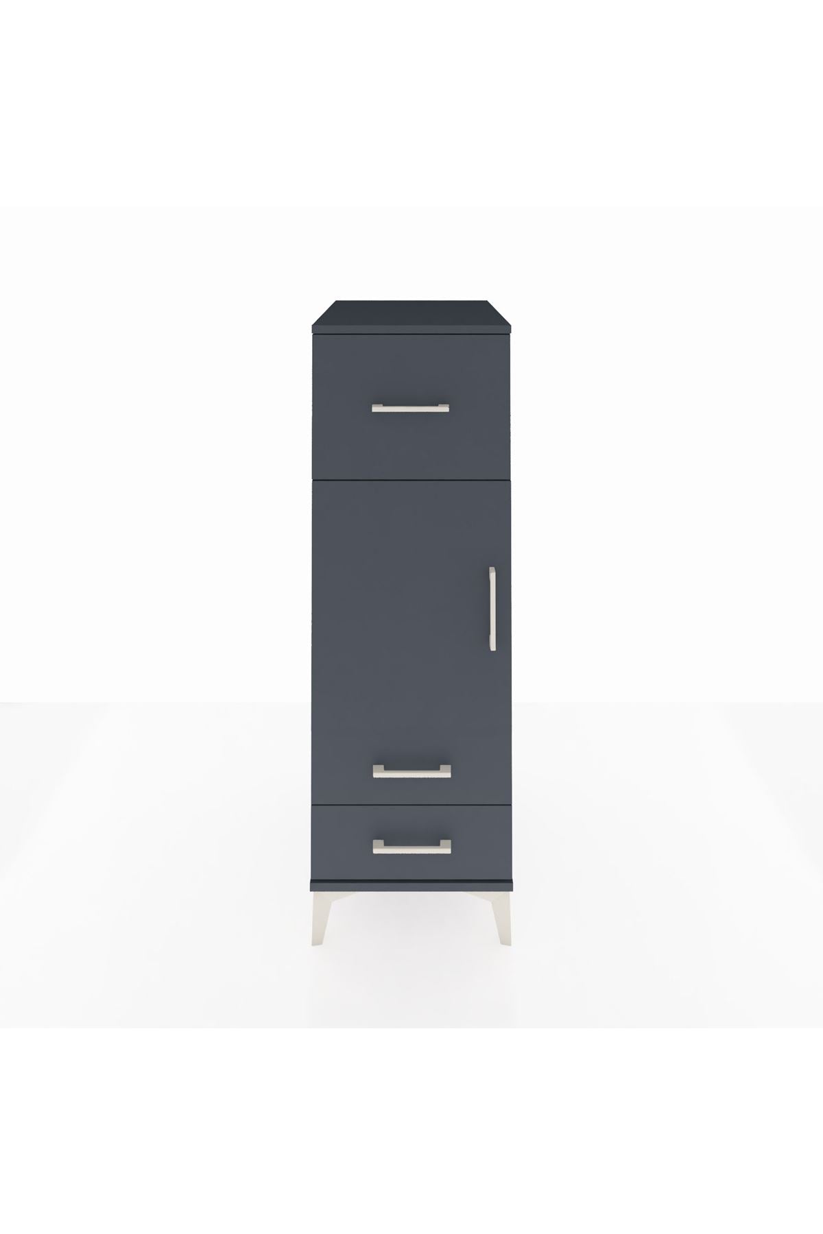 Kronos Dolap 2 Raflı 3 Çekmeceli Tek Kapaklı 44x59x134 - S82M025V5C