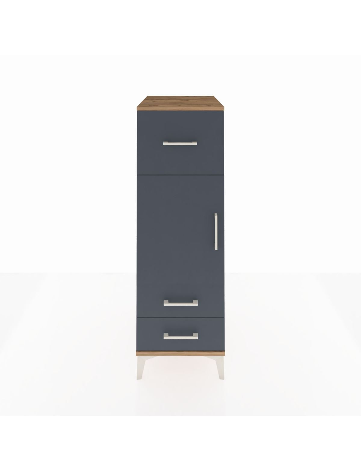 Kronos Dolap 2 Raflı 3 Çekmeceli Tek Kapaklı 44x59x134 - S82M025V8C