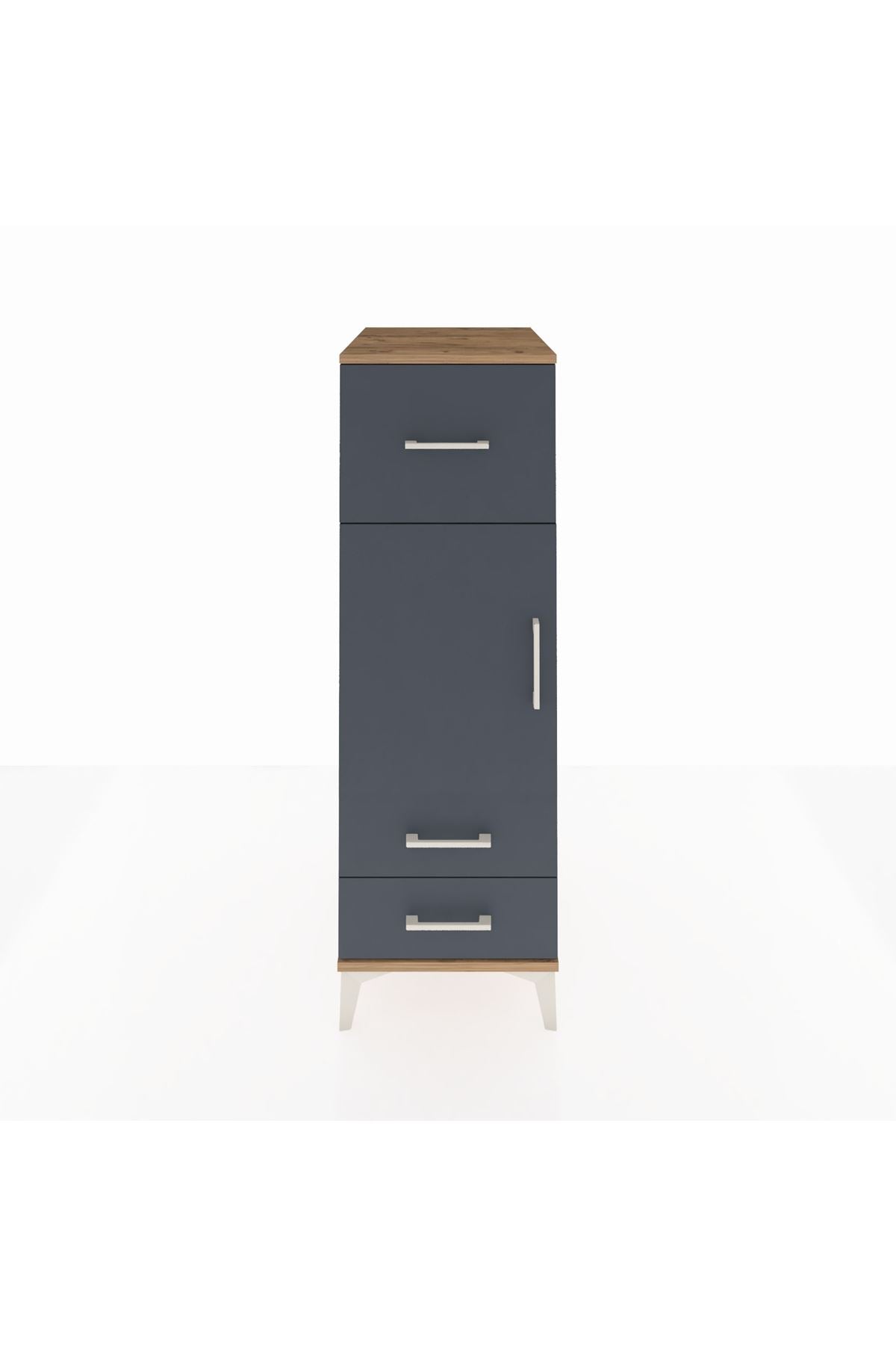 Kronos Dolap 2 Raflı 3 Çekmeceli Tek Kapaklı 44x59x134 - S82M025V8C