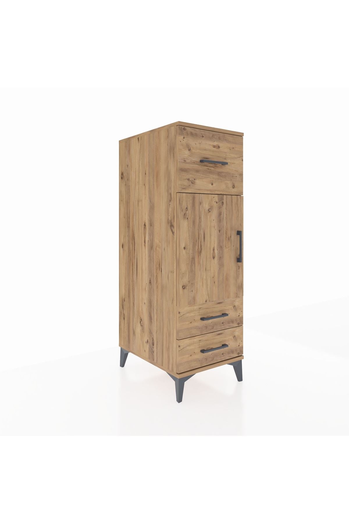 Kronos Dolap 2 Raflı 3 Çekmeceli Tek Kapaklı 44x59x134 - S82M025V9C