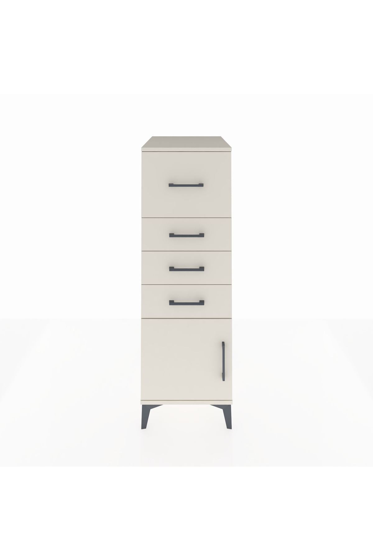 Kronos Dolap 4 Çekmeceli Tek Kapaklı 44x59x134 - S82M026V1C