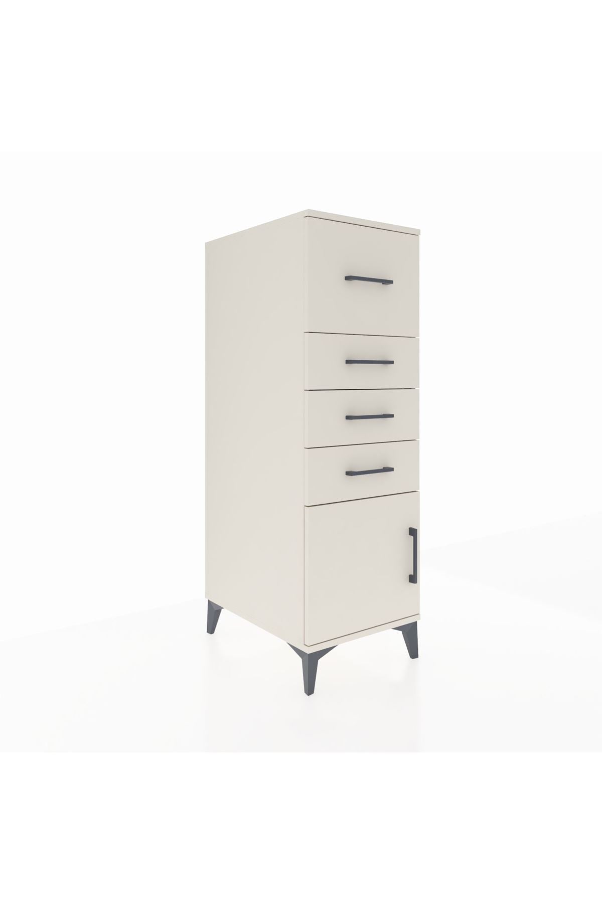 Kronos Dolap 4 Çekmeceli Tek Kapaklı 44x59x134 - S82M026V1C