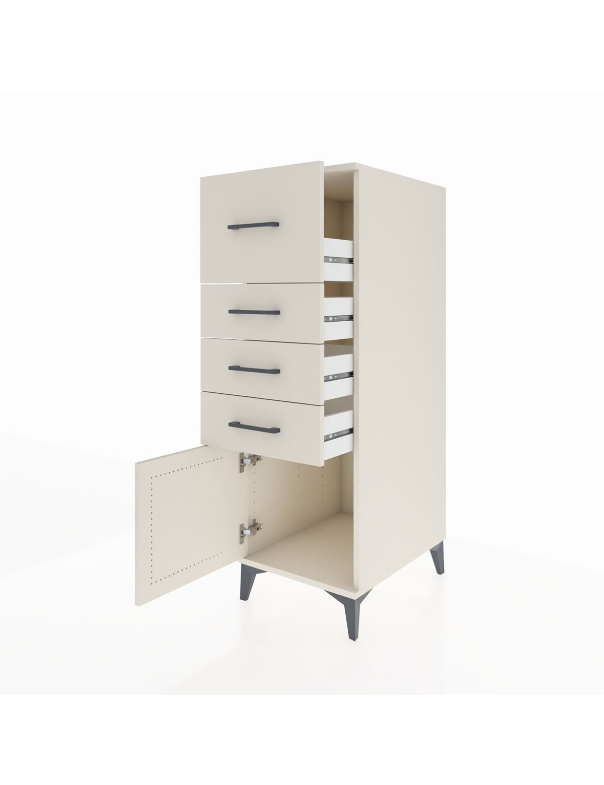 Kronos Dolap 4 Çekmeceli Tek Kapaklı 44x59x134 - S82M026V1C