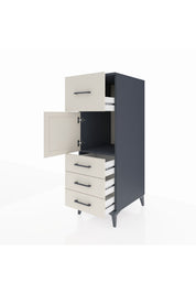 Kronos Dolap Tek Raflı 4 Çekmeceli Tek Kapaklı 44x59x134 - S82M027V4C