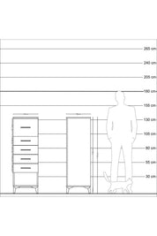 Kronos Dolap 5 Çekmeceli 44x59x134 - S82M028V5C