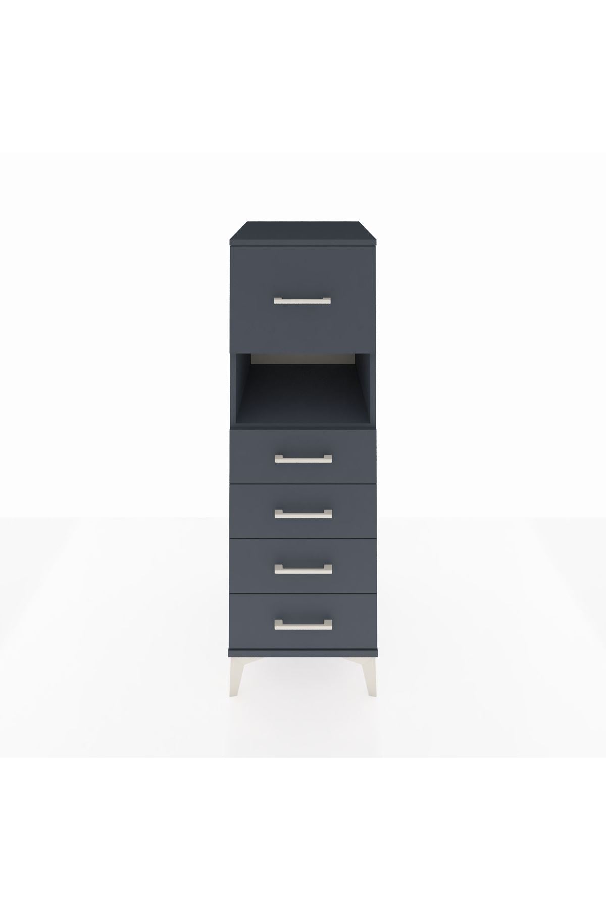 Kronos Dolap Tek Raflı 5 Çekmeceli 44x59x134 - S82M029V5C