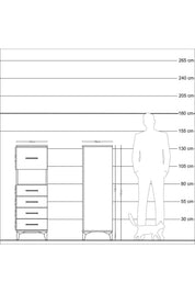 Kronos Dolap Tek Raflı 5 Çekmeceli 44x59x134 - S82M029V5C