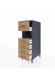 Kronos Dolap Tek Raflı 5 Çekmeceli 44x59x134 - S82M029V6C