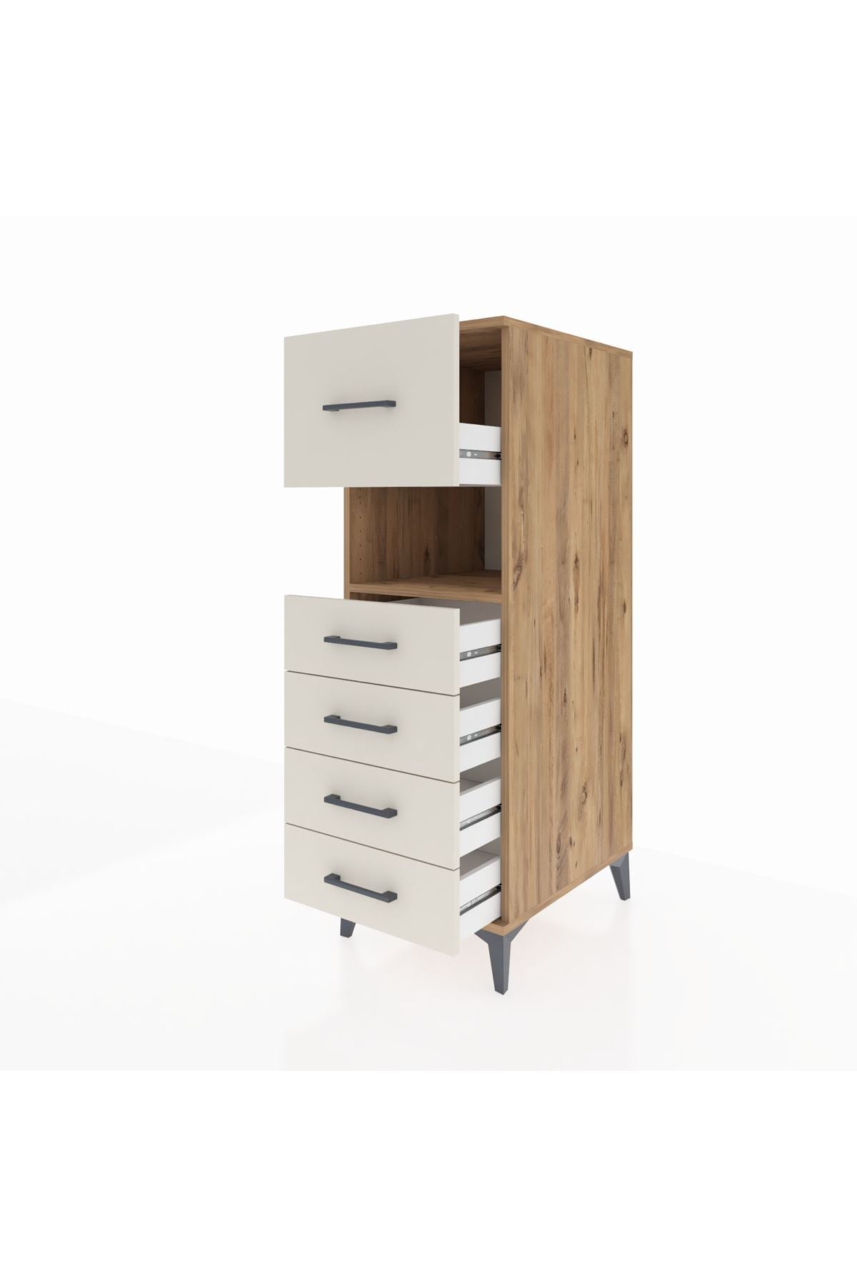 Kronos Dolap Tek Raflı 5 Çekmeceli 44x59x134 - S82M029V7C