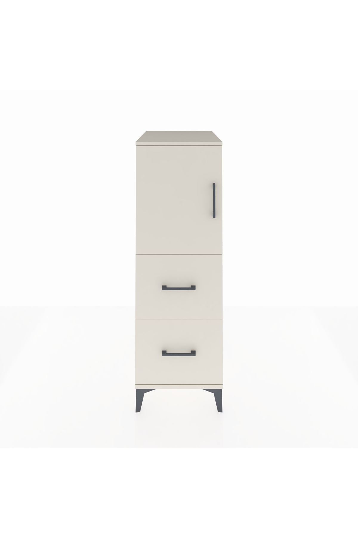 Kronos Dolap Tek Raflı 2 Çekmeceli Tek Kapaklı 44x59x134 - S82M030V1C