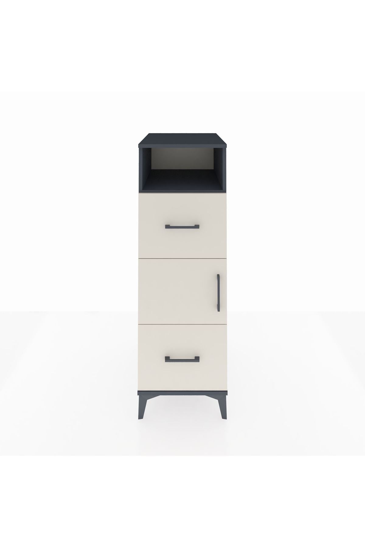 Kronos Dolap 2 Raflı 2 Çekmeceli Tek Kapaklı 44x59x134 - S82M031V4C