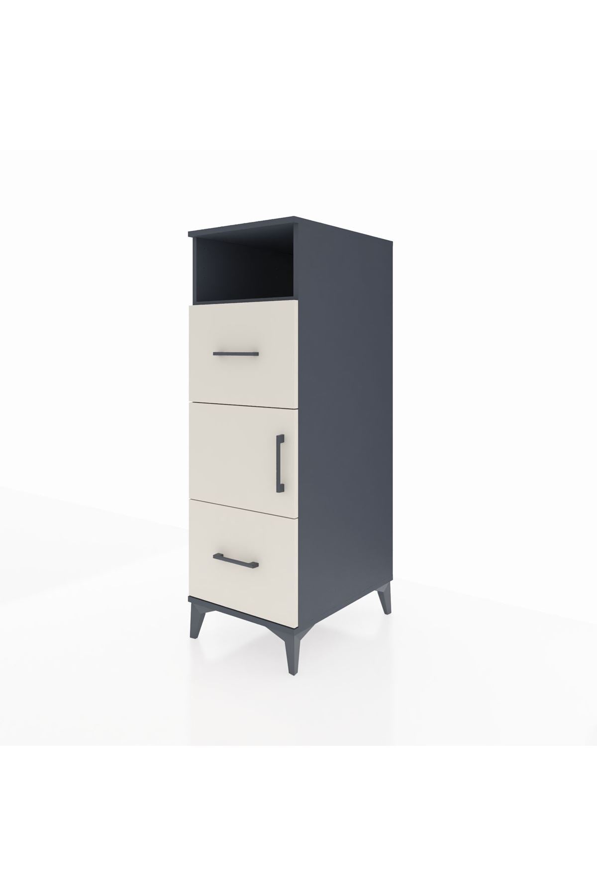 Kronos Dolap 2 Raflı 2 Çekmeceli Tek Kapaklı 44x59x134 - S82M031V4C