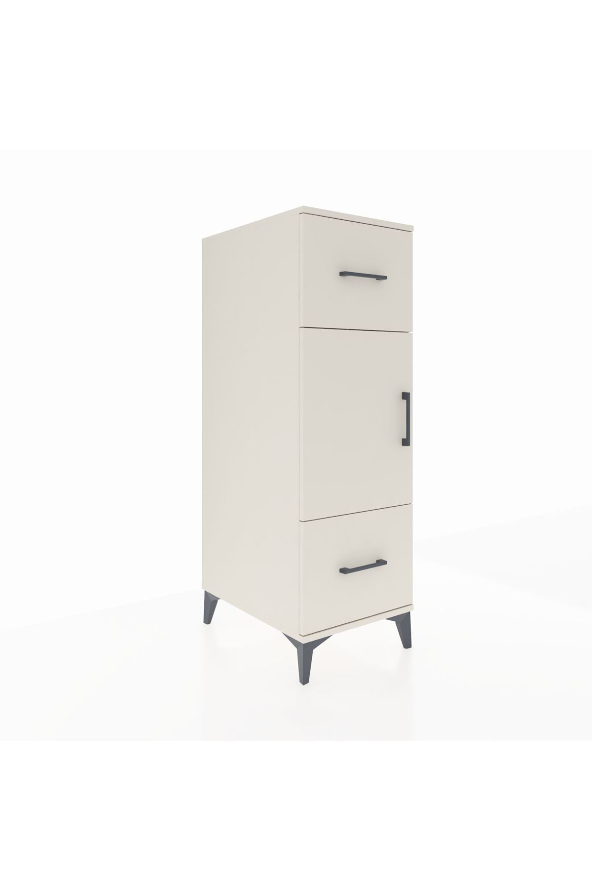 Kronos Dolap 2 Raflı 2 Çekmeceli Tek Kapaklı 44x59x134 - S82M032V1C