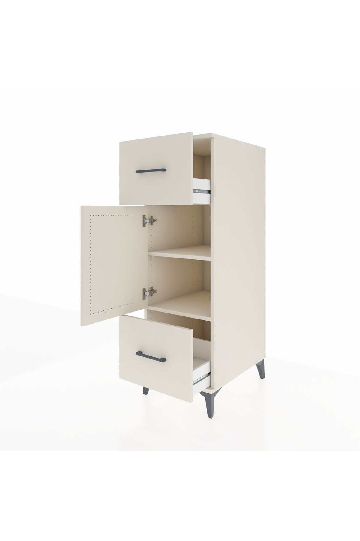 Kronos Dolap 2 Raflı 2 Çekmeceli Tek Kapaklı 44x59x134 - S82M032V1C