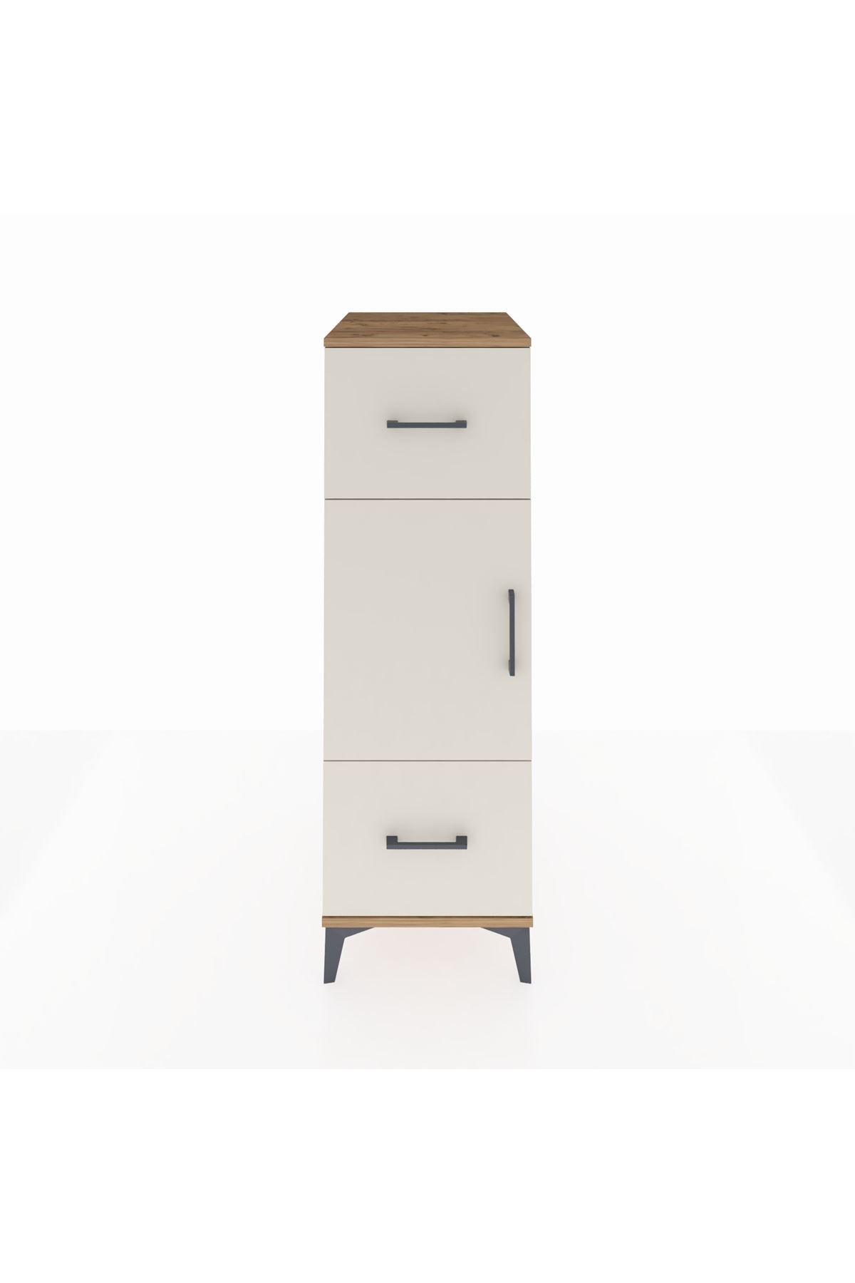 Kronos Dolap 2 Raflı 2 Çekmeceli Tek Kapaklı 44x59x134 - S82M032V7C