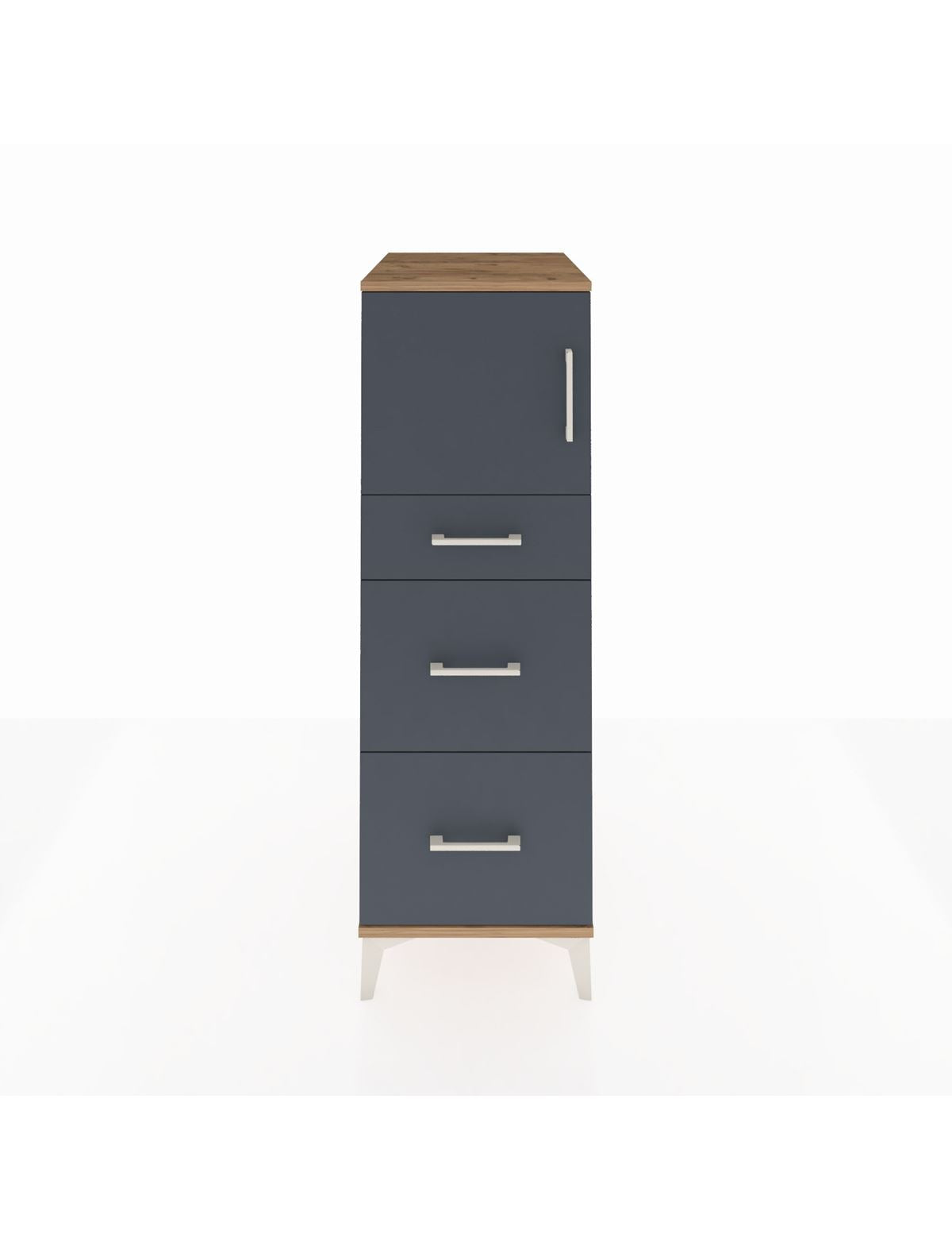 Kronos Dolap Tek Raflı 3 Çekmeceli Tek Kapaklı 44x59x134 - S82M033V8C