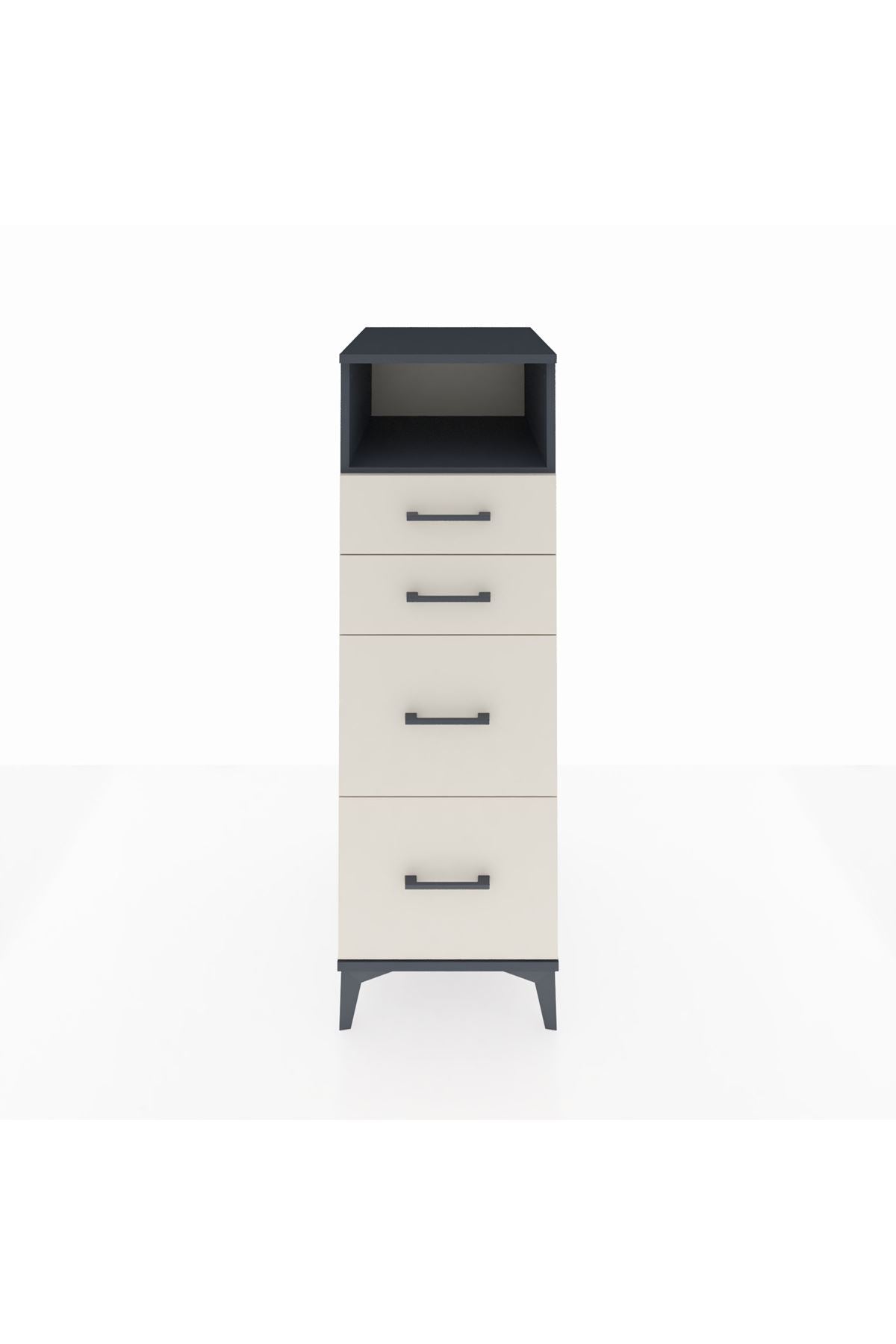Kronos Dolap Tek Raflı 4 Çekmeceli 44x59x134 - S82M034V4C