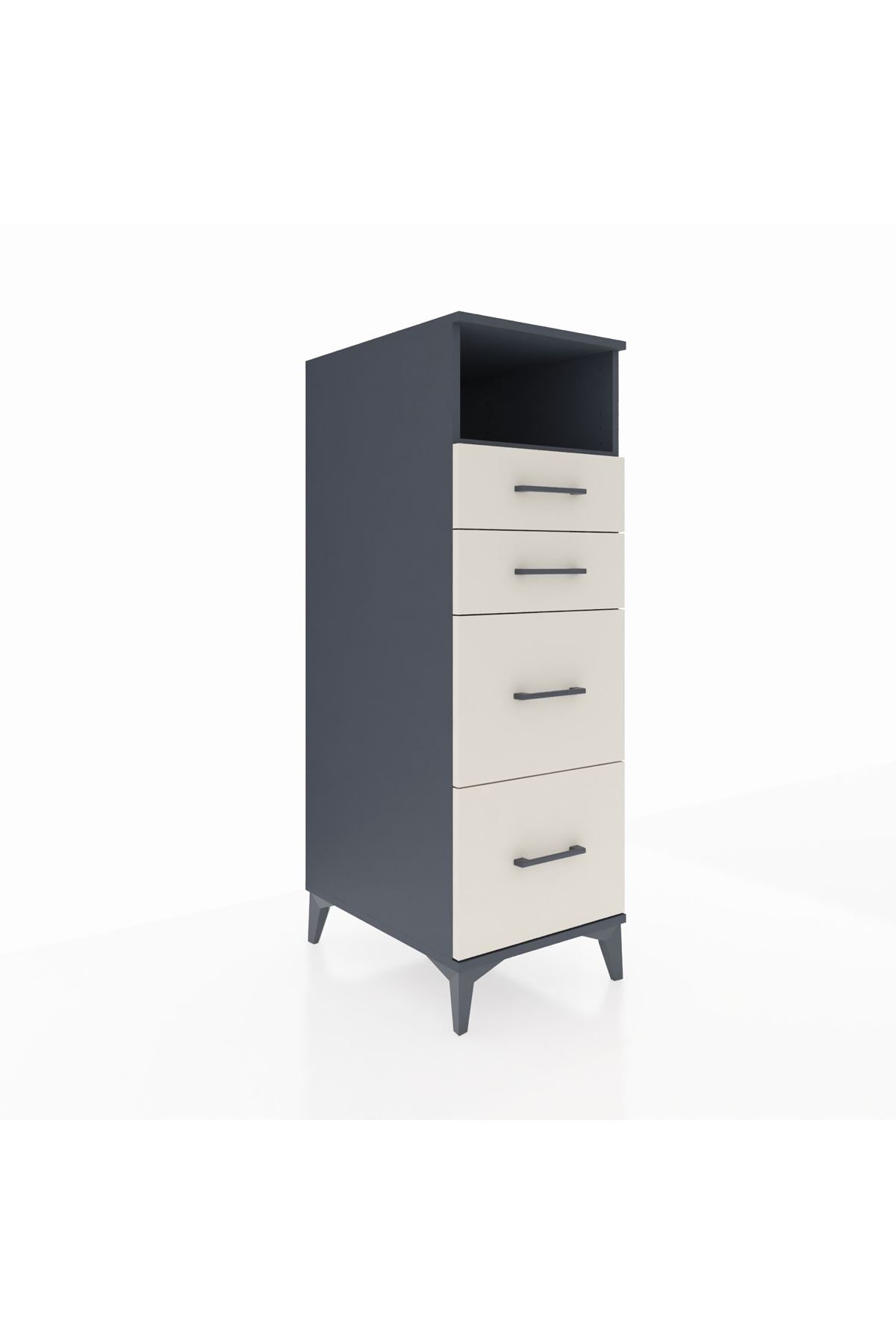 Kronos Dolap Tek Raflı 4 Çekmeceli 44x59x134 - S82M034V4C