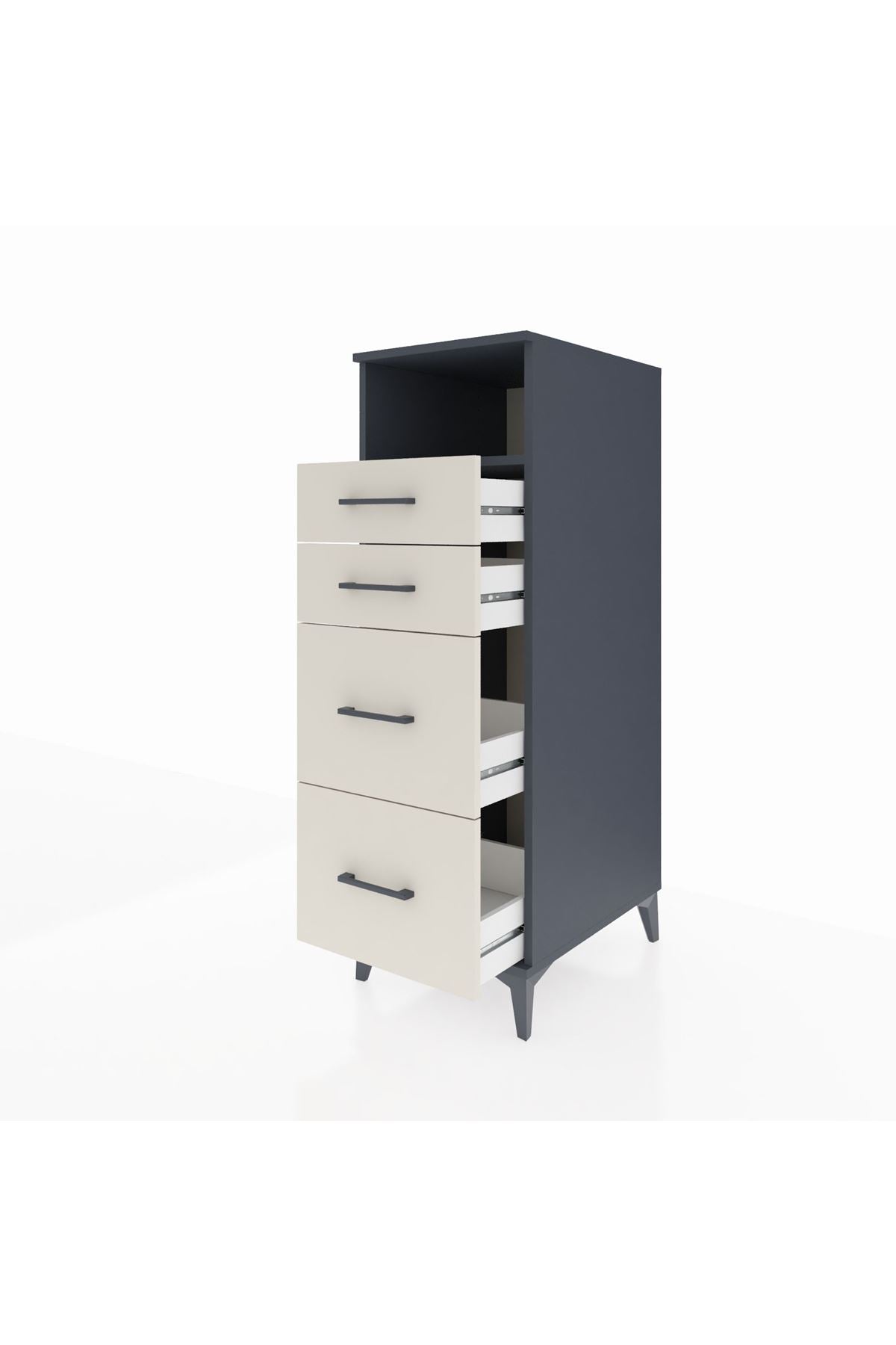 Kronos Dolap Tek Raflı 4 Çekmeceli 44x59x134 - S82M034V4C