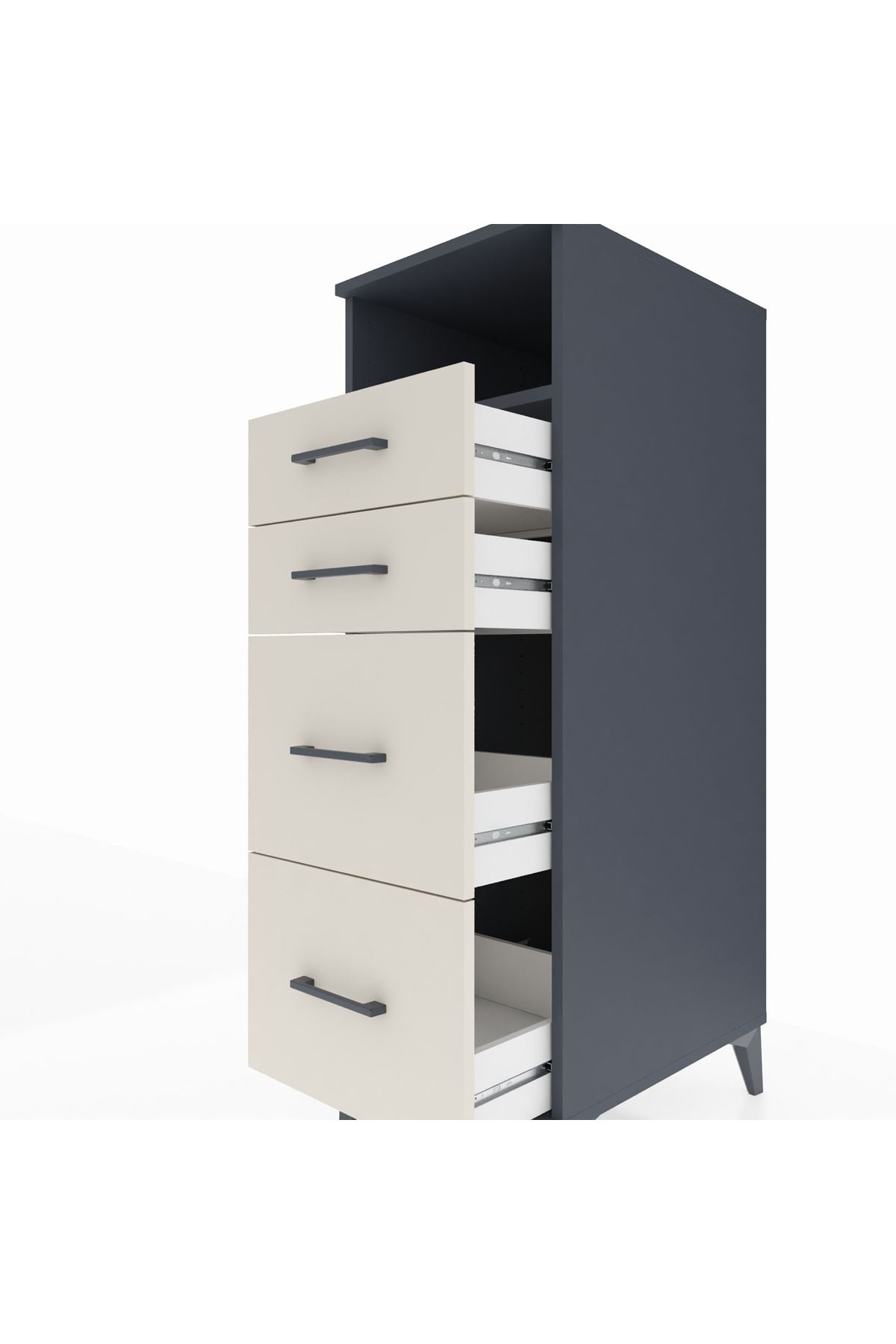 Kronos Dolap Tek Raflı 4 Çekmeceli 44x59x134 - S82M034V4C