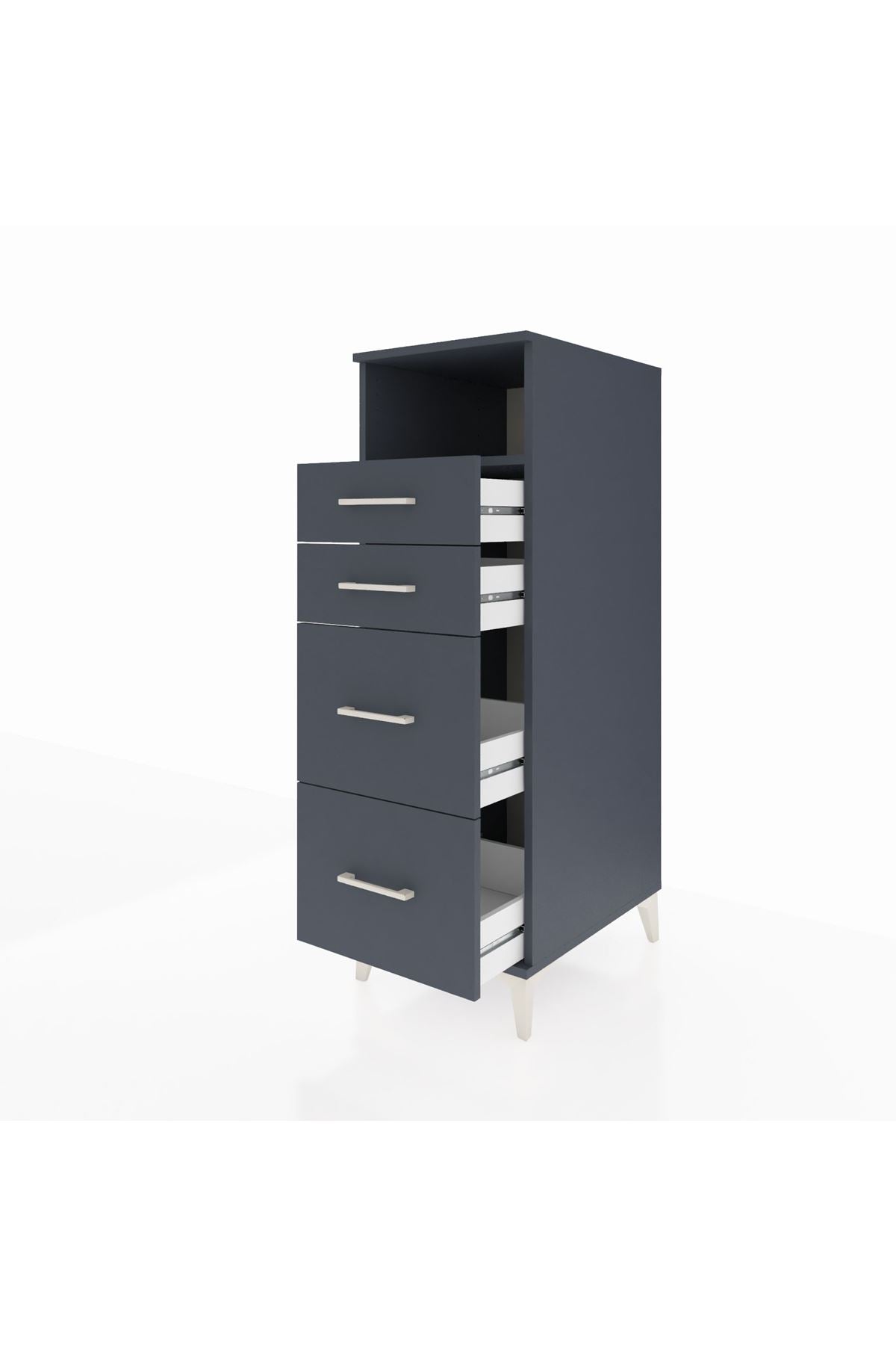 Kronos Dolap Tek Raflı 4 Çekmeceli 44x59x134 - S82M034V5C