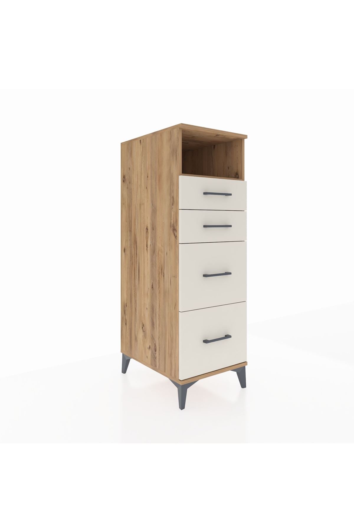 Kronos Dolap Tek Raflı 4 Çekmeceli 44x59x134 - S82M034V7C