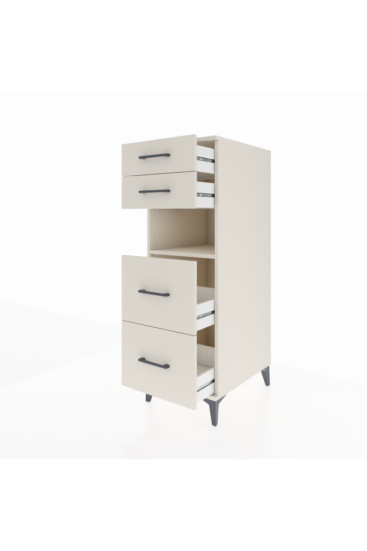 Kronos Dolap Tek Raflı 4 Çekmeceli 44x59x134 - S82M035V1C