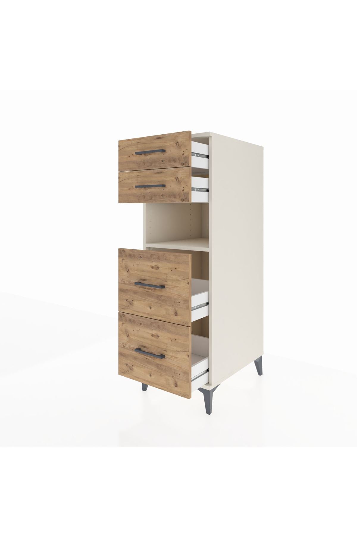 Kronos Dolap Tek Raflı 4 Çekmeceli 44x59x134 - S82M035V3C