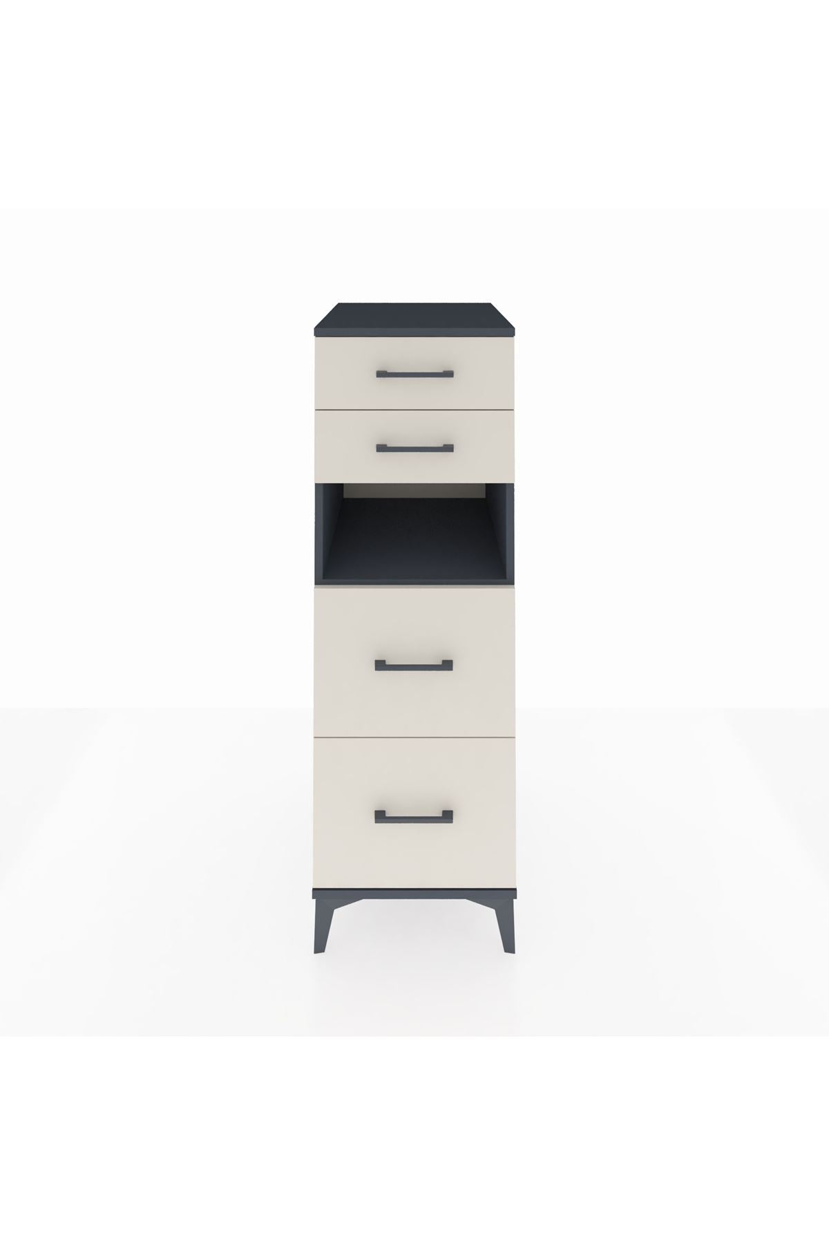 Kronos Dolap Tek Raflı 4 Çekmeceli 44x59x134 - S82M035V4C