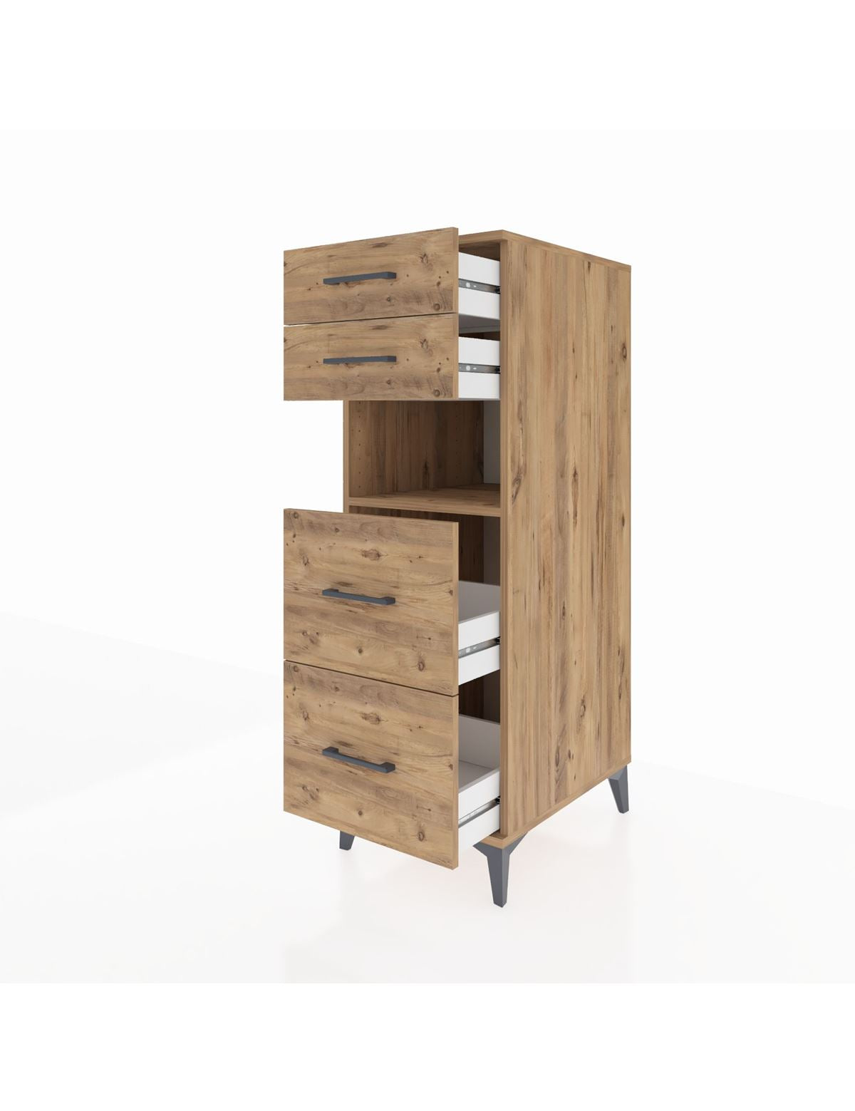 Kronos Dolap Tek Raflı 4 Çekmeceli 44x59x134 - S82M035V9C