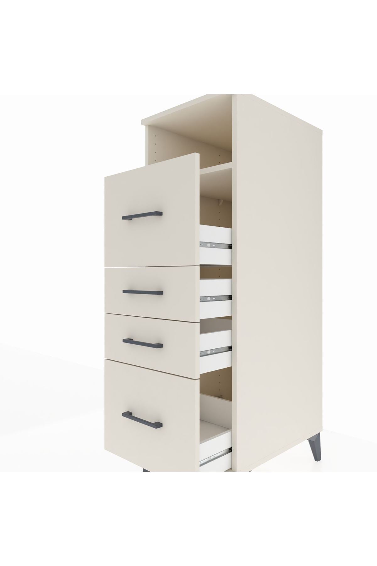 Kronos Dolap Tek Raflı 4 Çekmeceli 44x59x134 - S82M036V1C