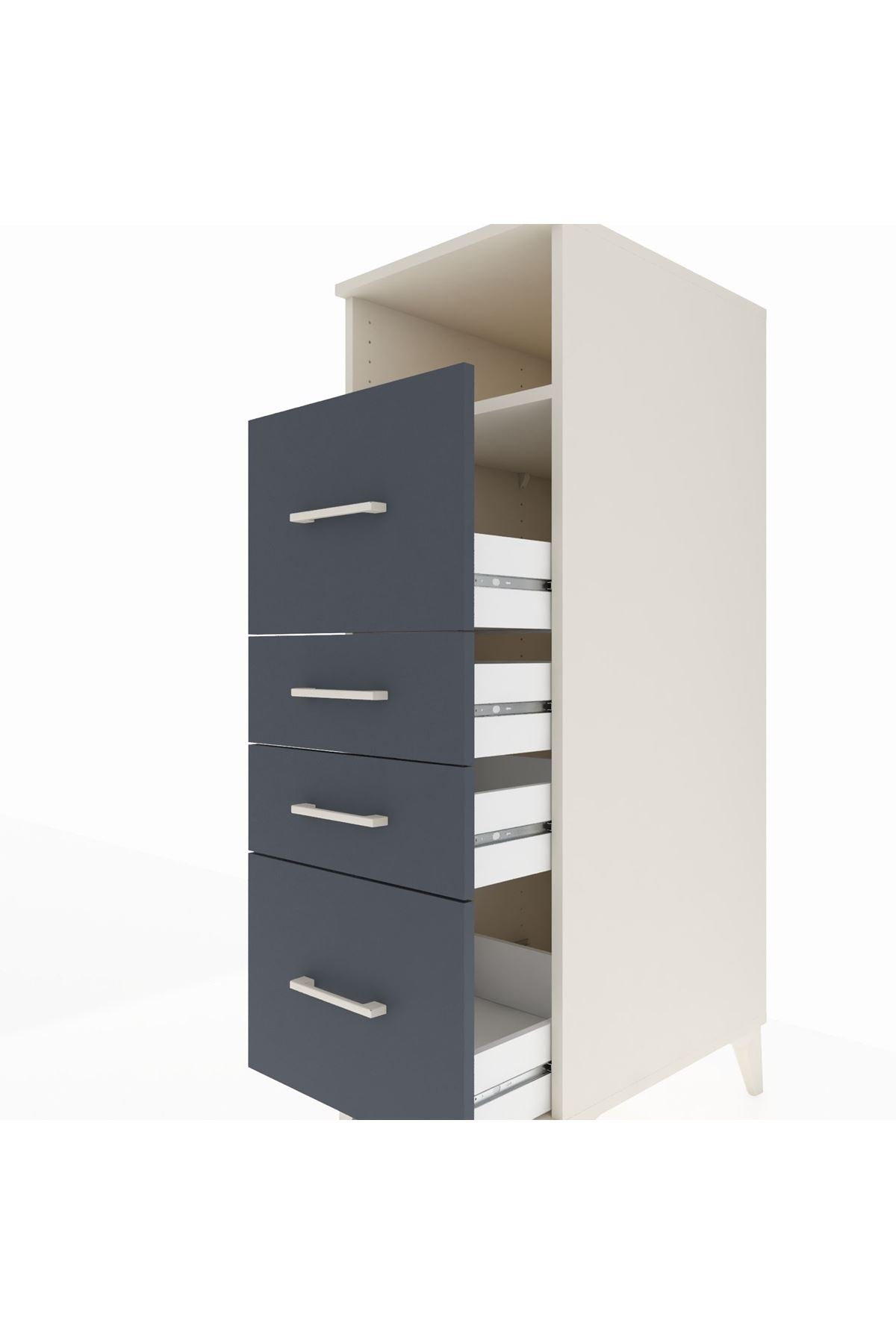 Kronos Dolap Tek Raflı 4 Çekmeceli 44x59x134 - S82M036V2C