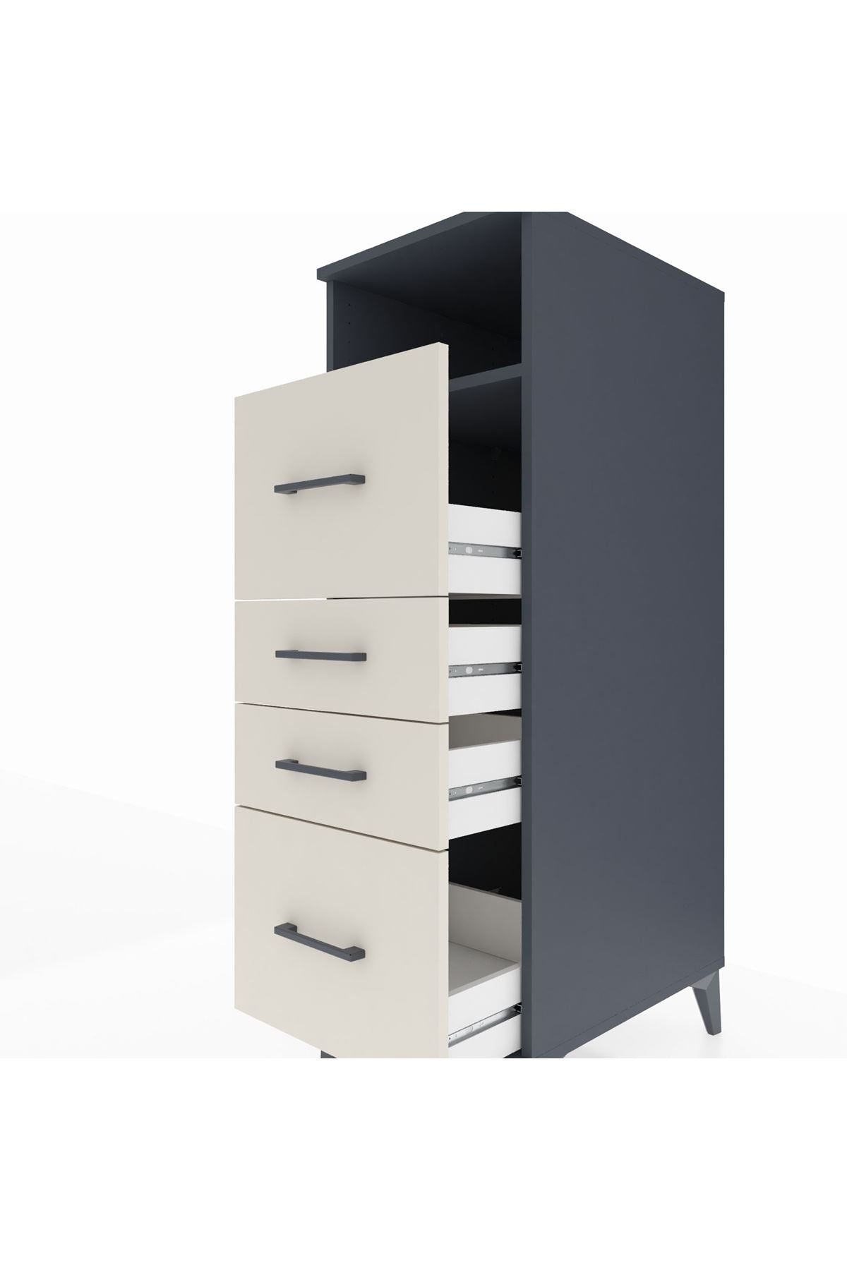 Kronos Dolap Tek Raflı 4 Çekmeceli 44x59x134 - S82M036V4C