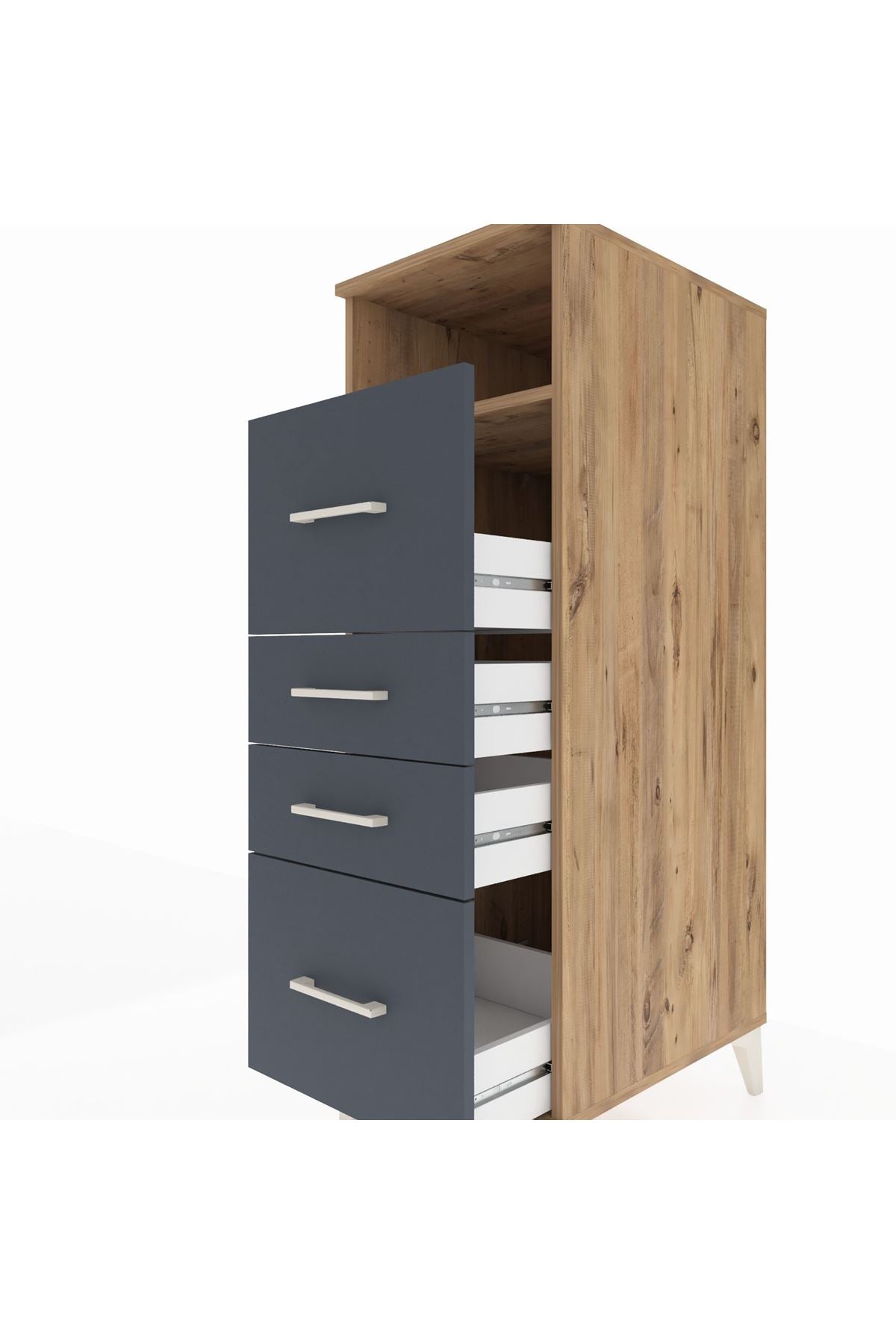 Kronos Dolap Tek Raflı 4 Çekmeceli 44x59x134 - S82M036V8C