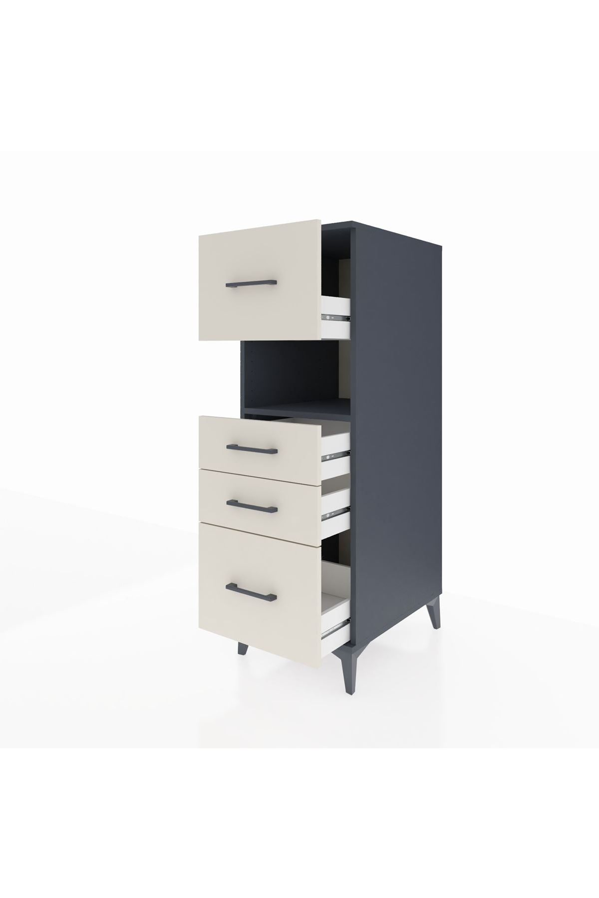Kronos Dolap Tek Raflı 4 Çekmeceli 44x59x134 - S82M037V4C
