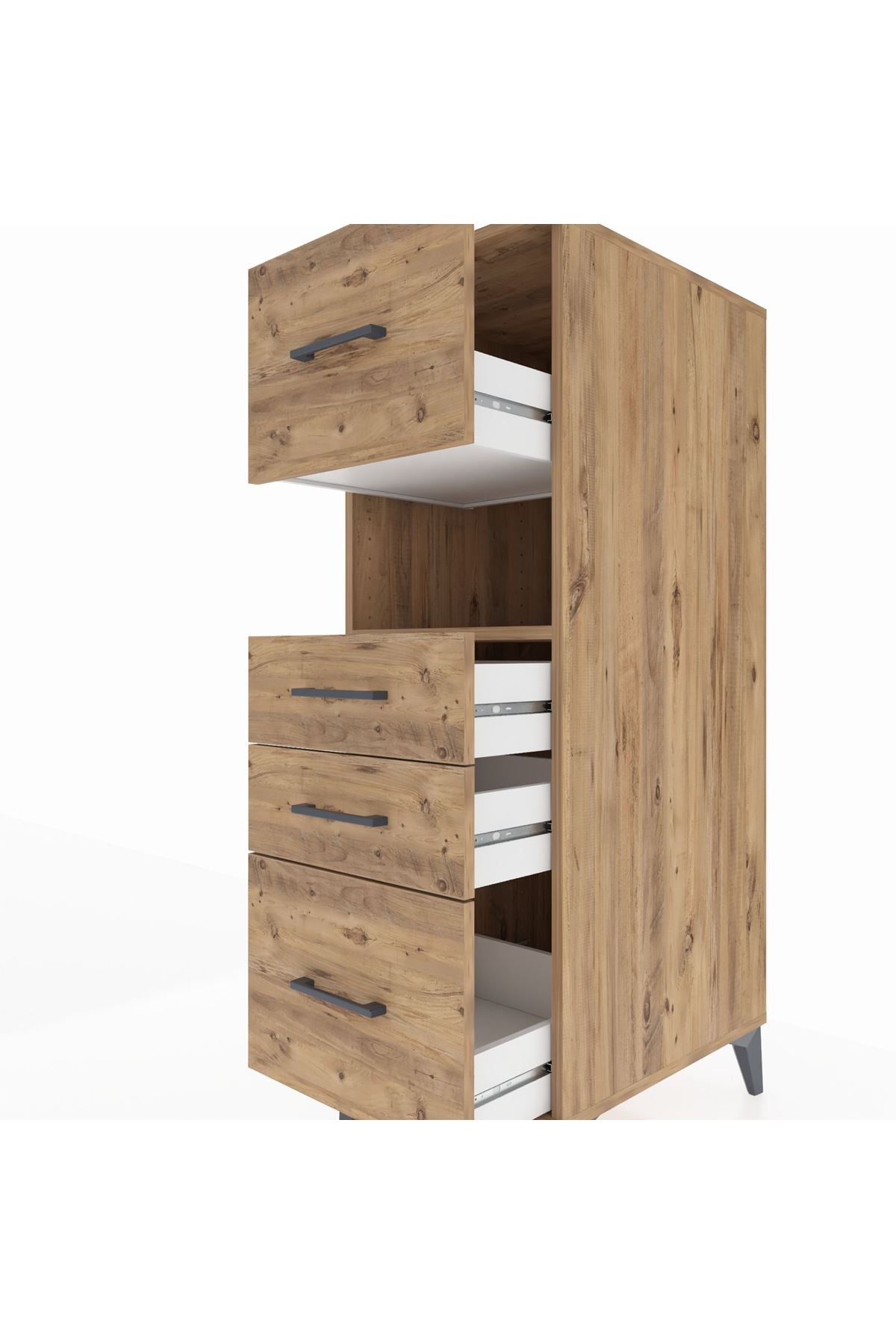 Kronos Dolap Tek Raflı 4 Çekmeceli 44x59x134 - S82M037V9C