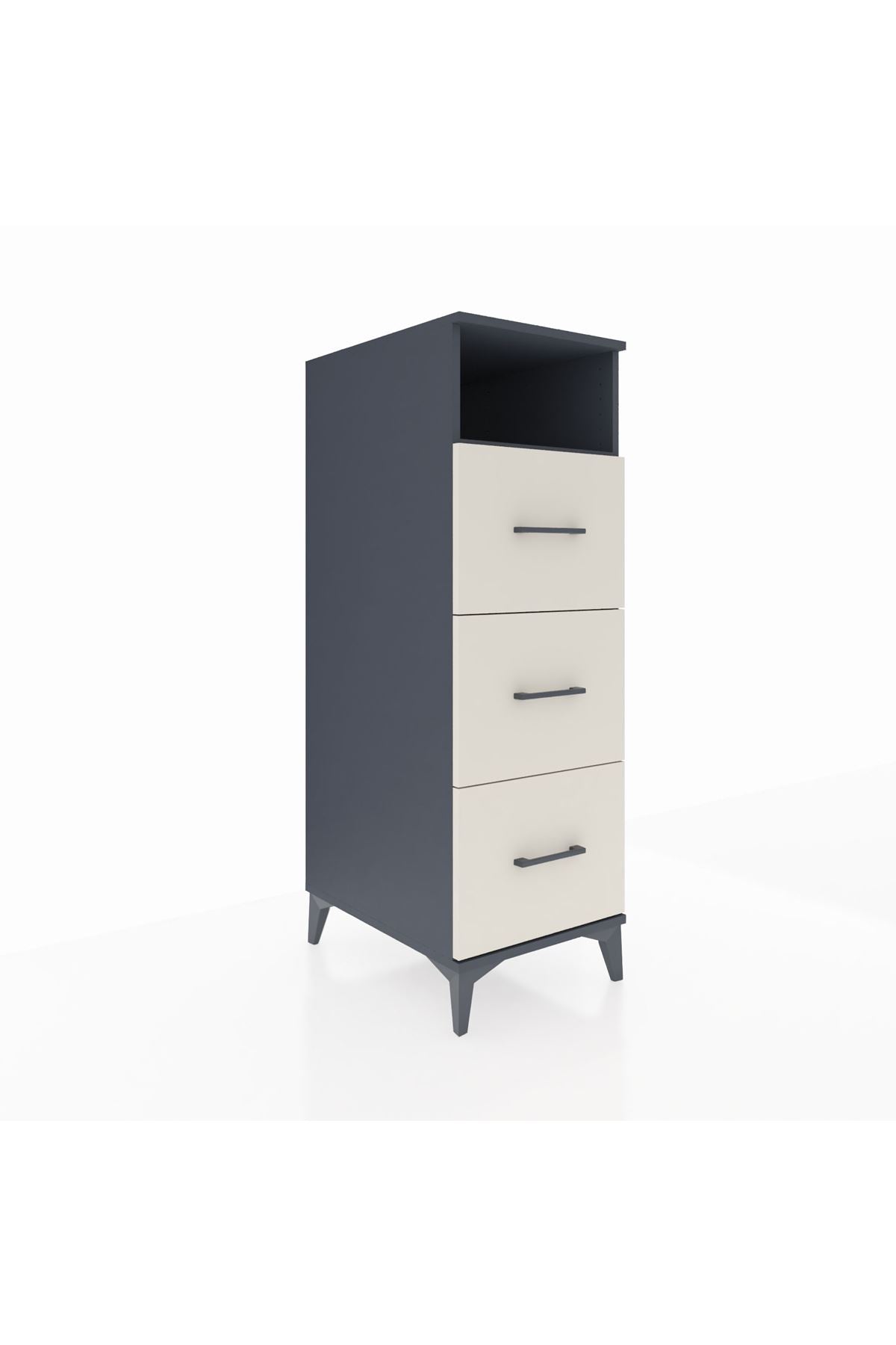Kronos Dolap Tek Raflı 3 Çekmeceli 44x59x134 - S82M038V4C